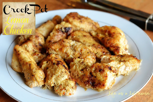 Crock Pot Lemon Chicken is Lemon chicken with a hint of Italian seasonings that is Slow Cooked in the Crock Pot. Life-in-the-Lofthouse.com