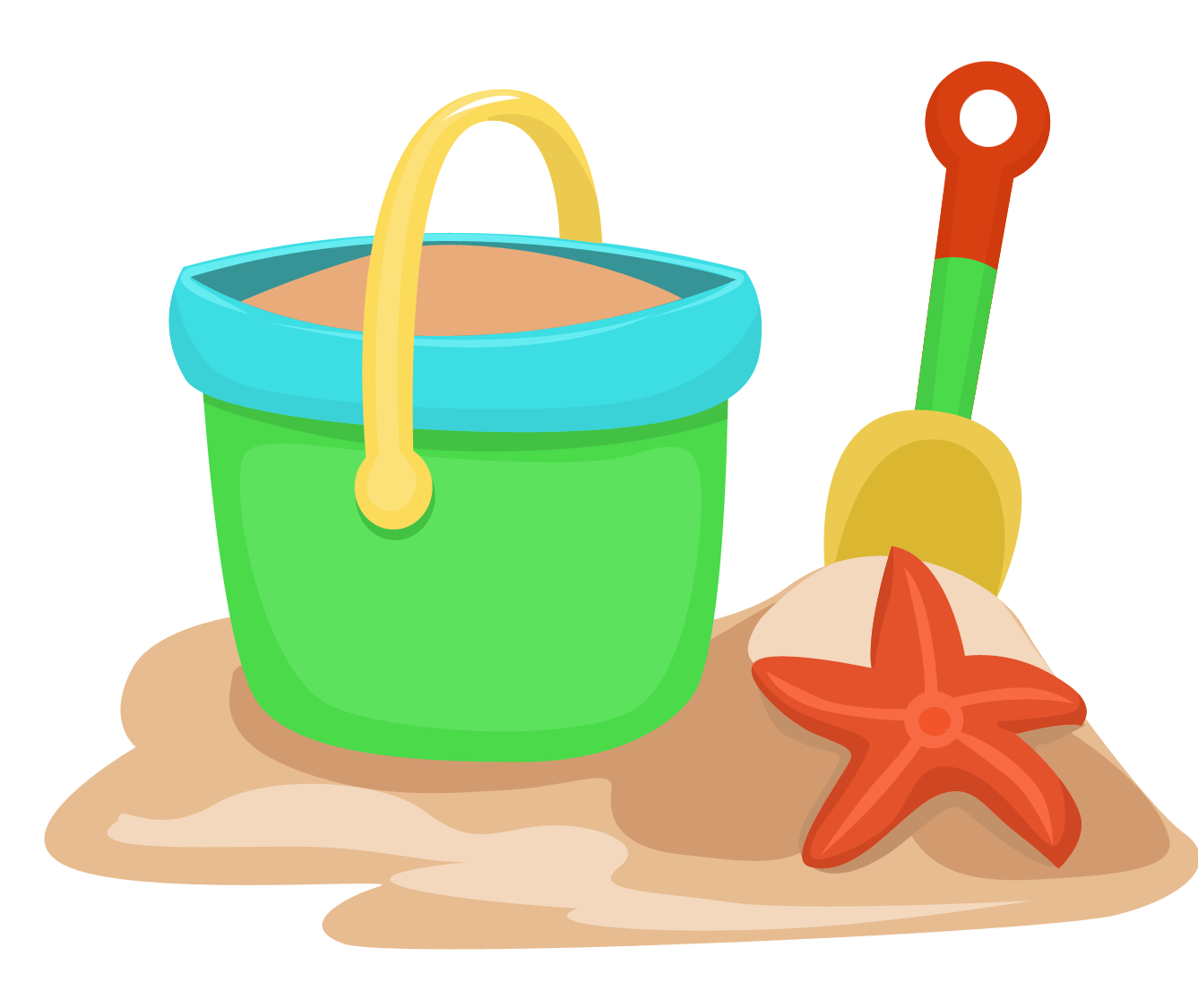 Enjoying the Beach Clipart. Oh My Fiesta! in english