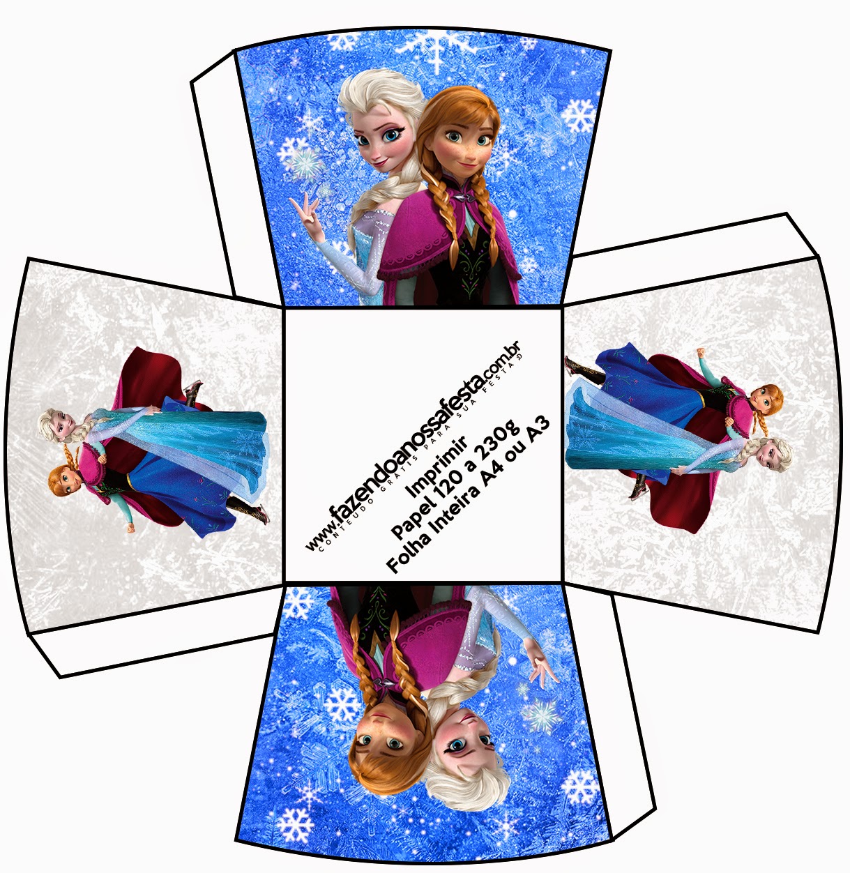 Frozen Nevando: Cajas para Imprimir Gratis Cajas de Frozen para imprimir gratis.