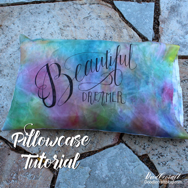 Calligraphy and Watercolor Pillowcase Tutorial!