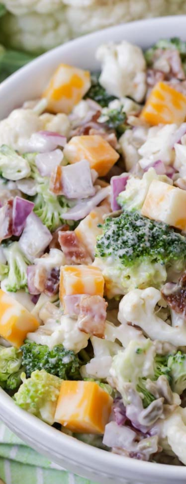 BROCCOLI CAULIFLOWER SALAD RECIPE The Most Delicious Recipe