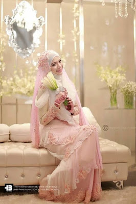 Gaun Pengantin Muslimah Warna Pink Gaun Pengantin Muslimah Warna Pink