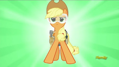 Applejack gets ready to fix stuff