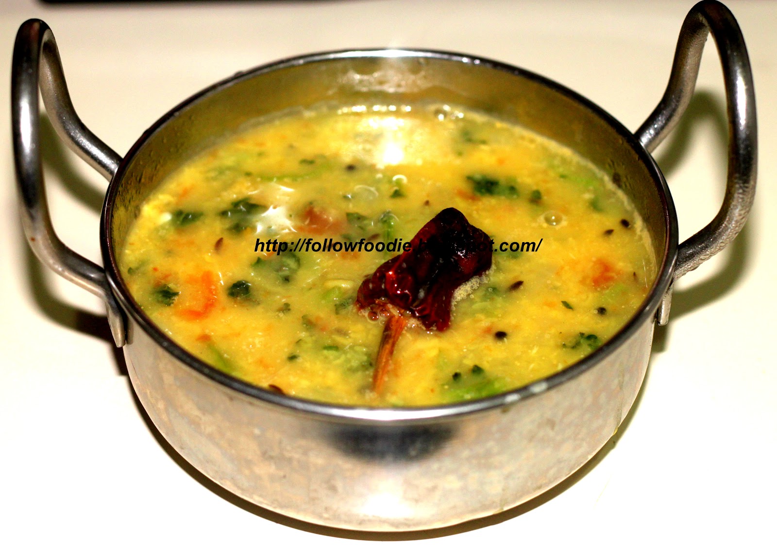 Follow foodie Radish Leaf Curry / Mullangi Elai Kootu