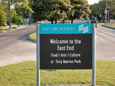 Welcome to the East End (signage) 