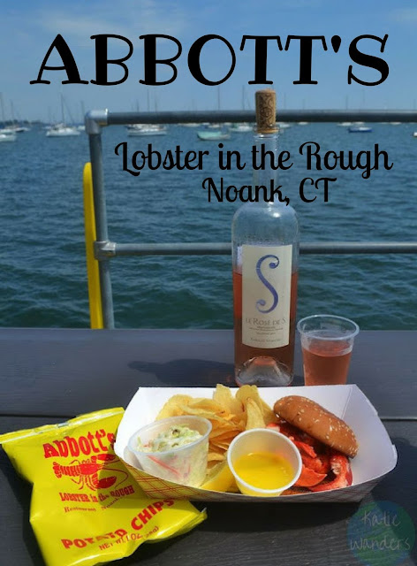 Famous Hot Lobster Roll at Abbott's Lobster in the Rough in Noank, CT