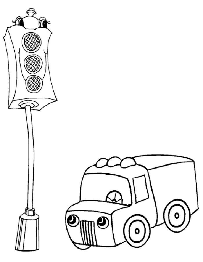 Gambar Mewarnai Lampu Lalu Lintas
