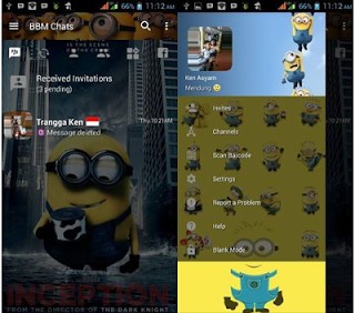 Download BBM Minion New V3.2.5.12 Apk nama