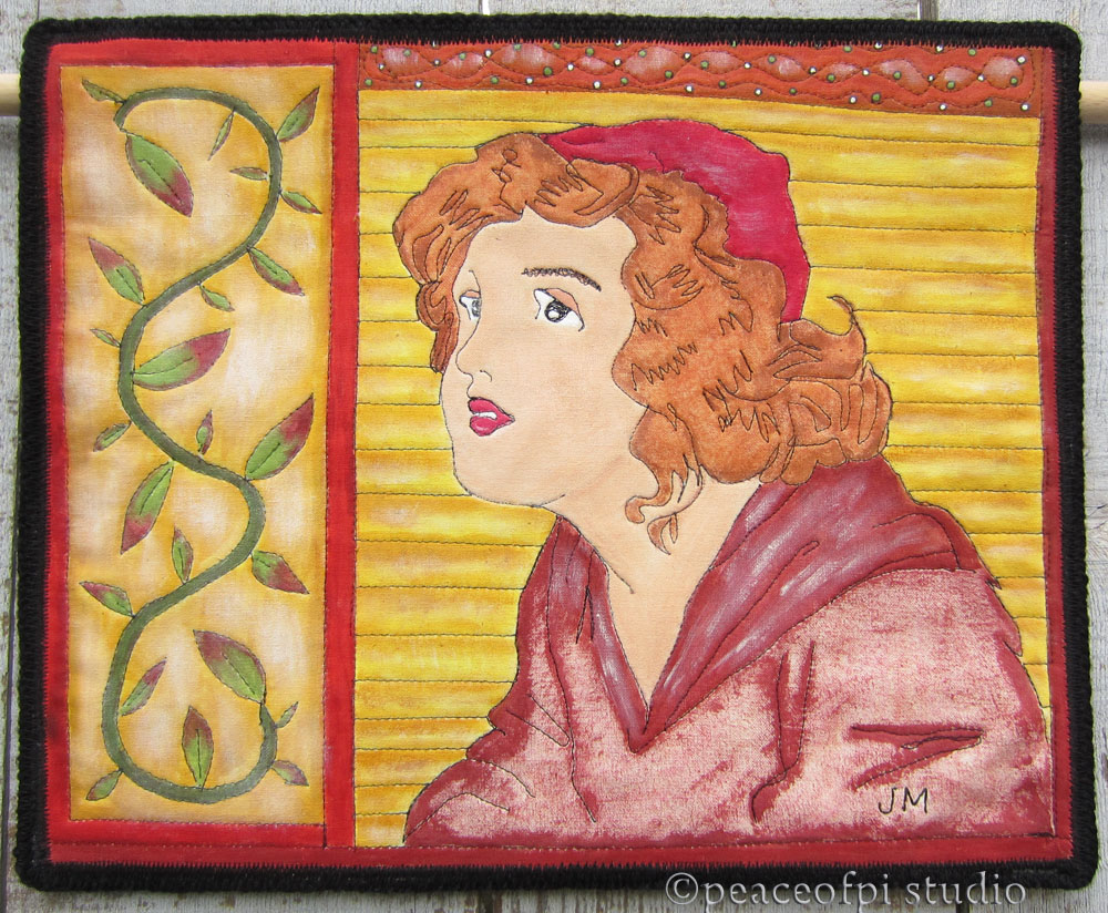 peaceofpi studio Portrait Art Quilt