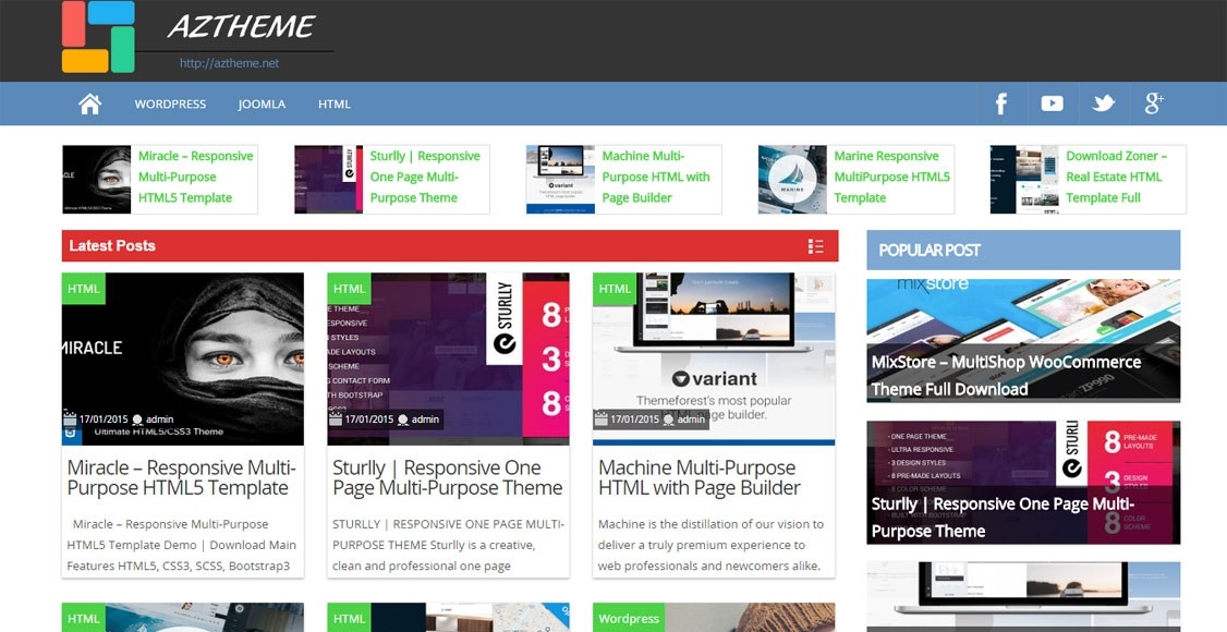 Share full code wordPress Aztheme