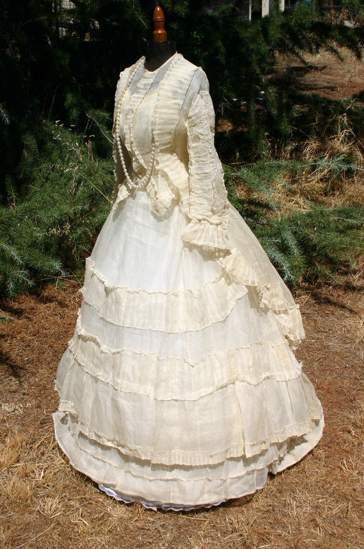 All The Pretty Dresses: late 1860's possible Summer Wedding dress