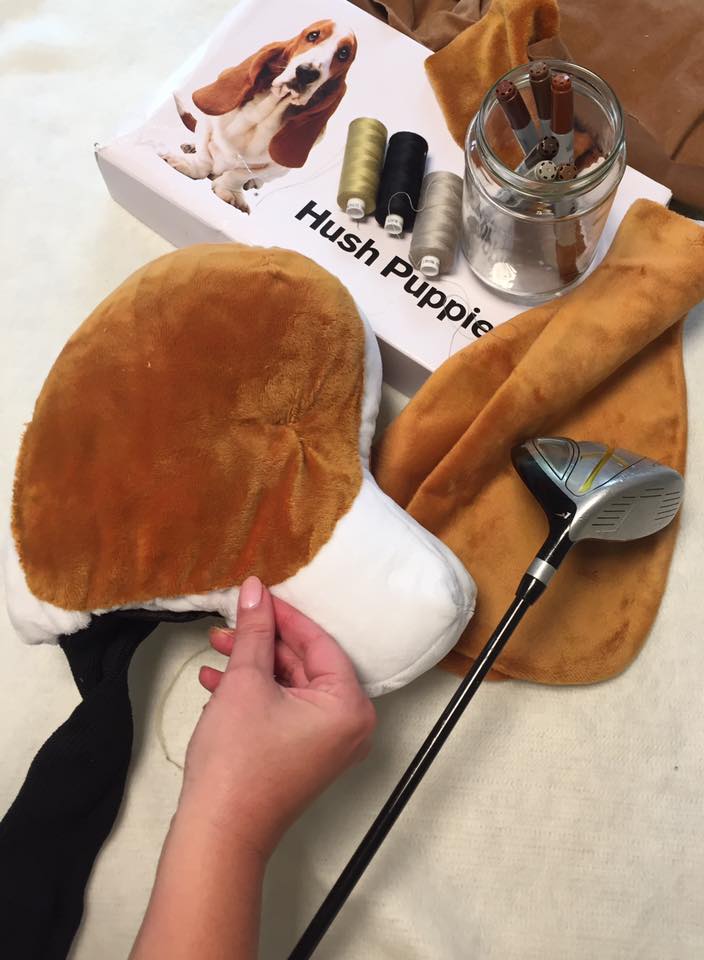 Custom Golf headcovers and puppets Basset hound custom made GOLF