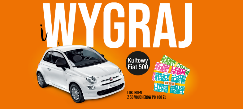 Wygraj samochód Fiat 500 Konkurs