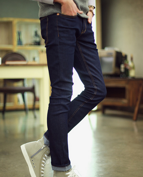 [Jogun Shop] Skinny Dark Blue Jeans | KSTYLICK - Latest Korean Fashion ...