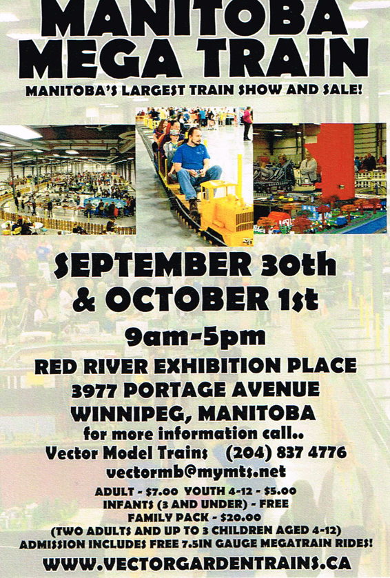 Winnipeg Model Railroad Club Manitoba Mega Train Show to be held on