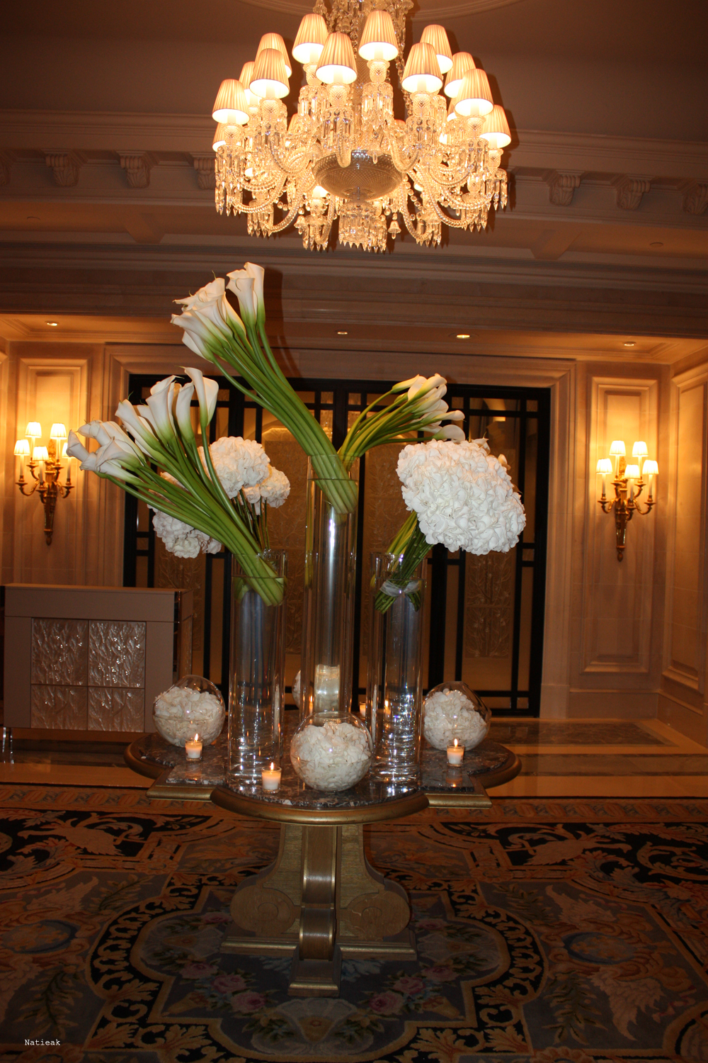 décoration florale de l’hôtel