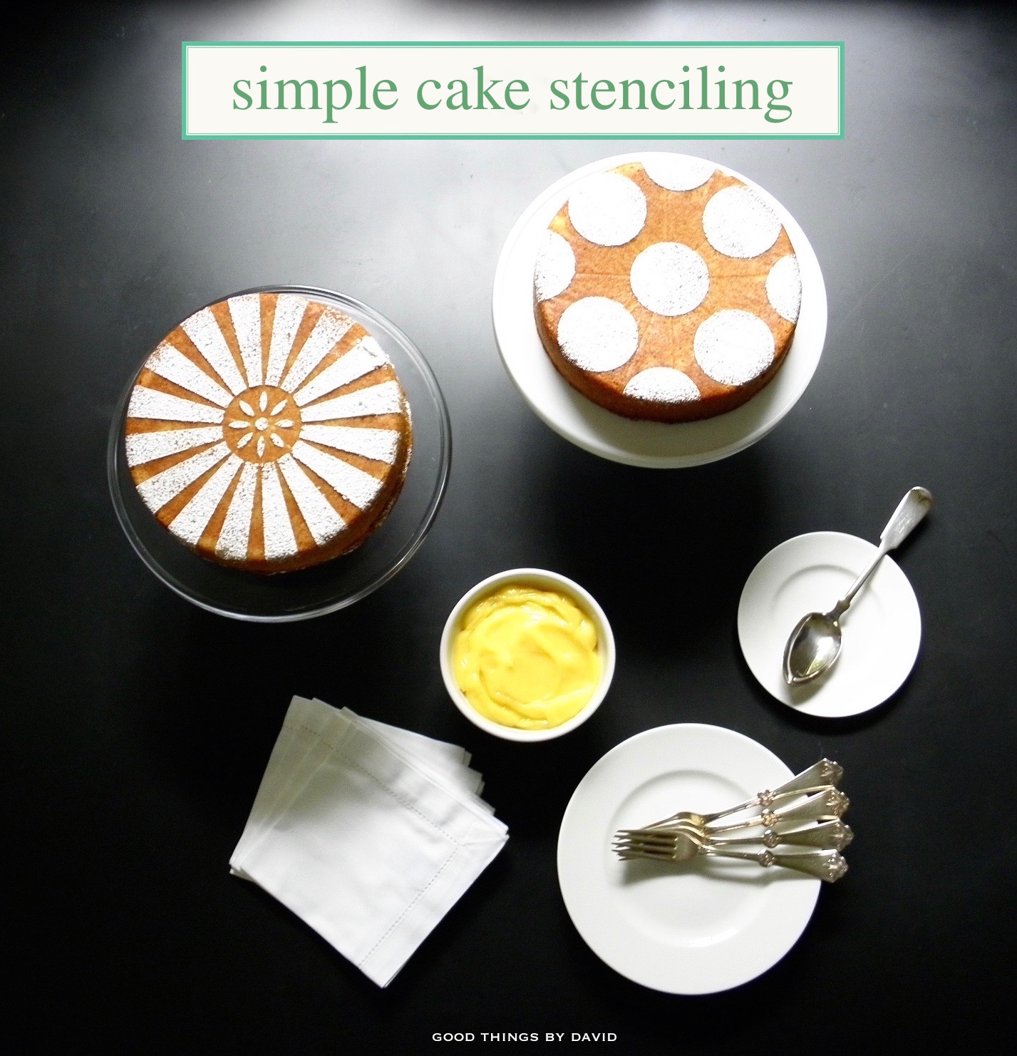 Simple Cake Stenciling