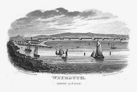 A view of Weymouth seafront from a Weymouth guidebook from 1835