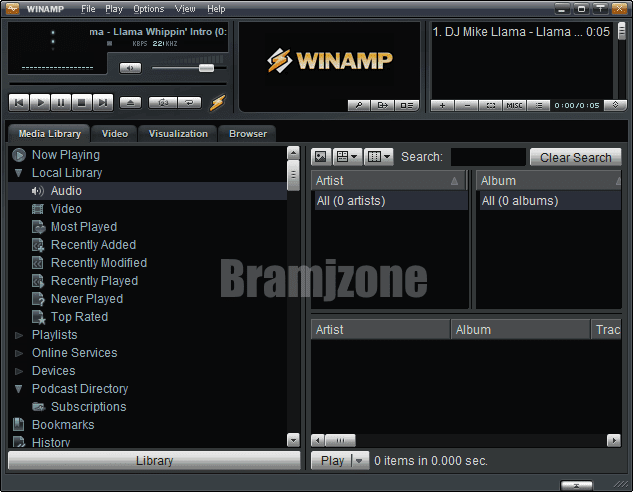 تحميل أفضل مشغل موسيقي Mp3 للكمبيوتر Winamp برامج زون