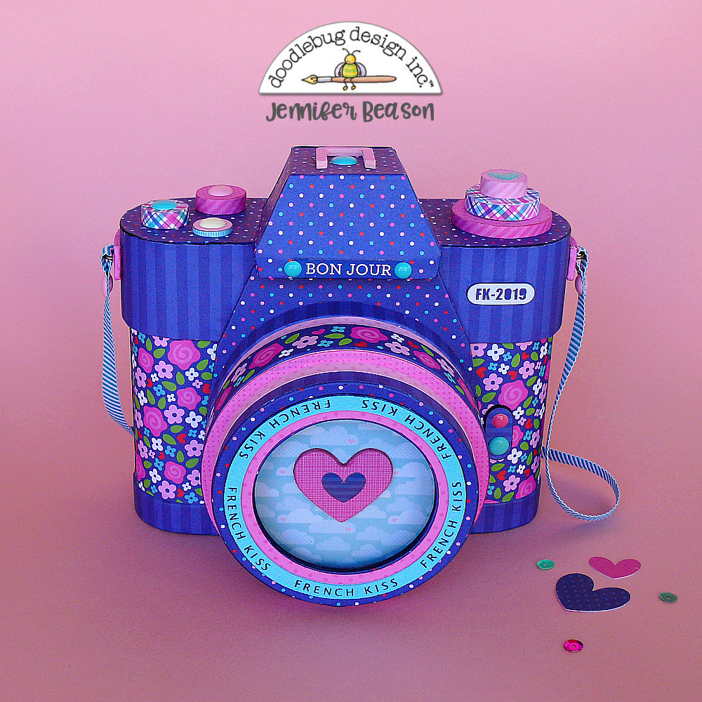 Doodlebug Design Inc Blog French Kiss 3d Camera Gift Box With