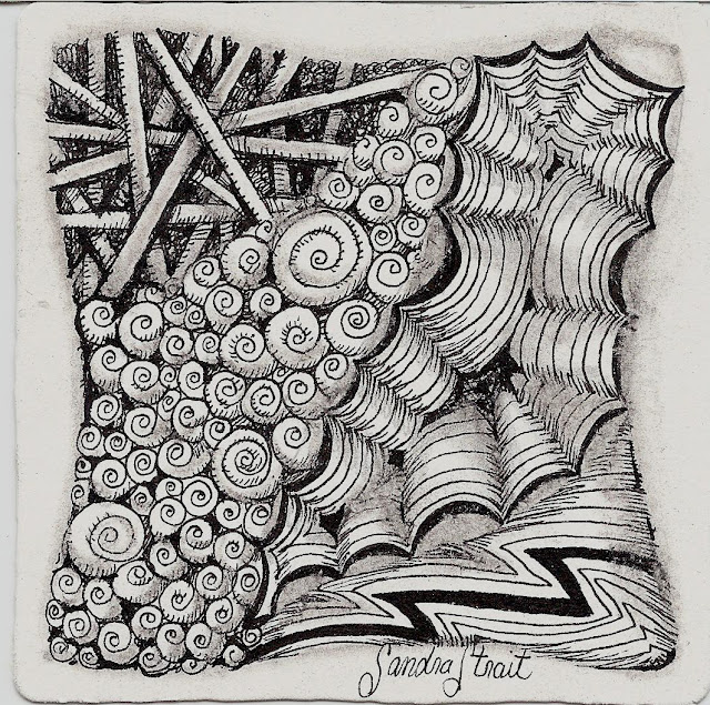 New tangle pattern Class-EE & Review of Suzanne McNeill's Zentangle 101 ...