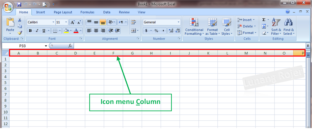 Cara menambah kolom di Microsoft Excel, untuk pemula
