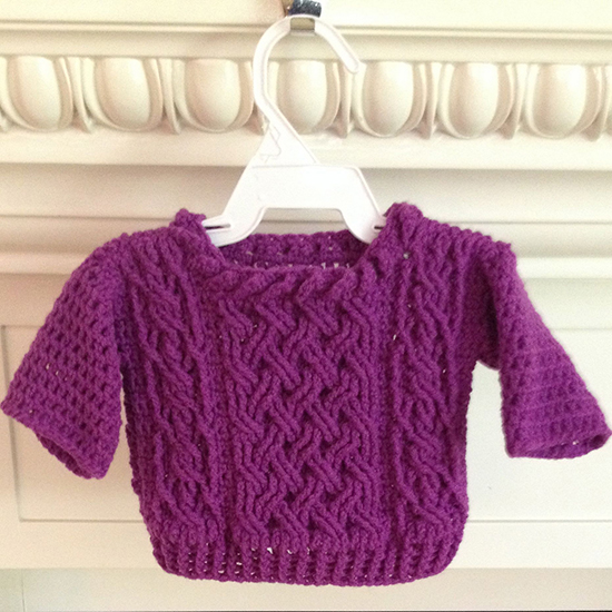 Crochet Guide: Crown of Cables Baby Sweater