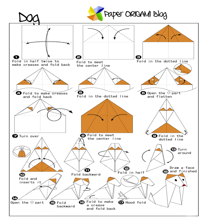 Dog Origami Paper Origami Guide