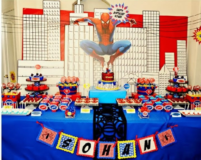 tema festa menino infantil aniversário homem aranha