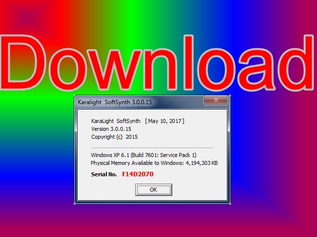 Karalight Softsynth: ดาวน์โหลดโปรแกรมคาราไลท์ เวอร์ชั่น30015