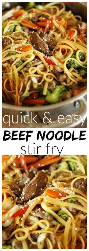 Beef Noodle Stir Fry Recipe - Girls Dishes