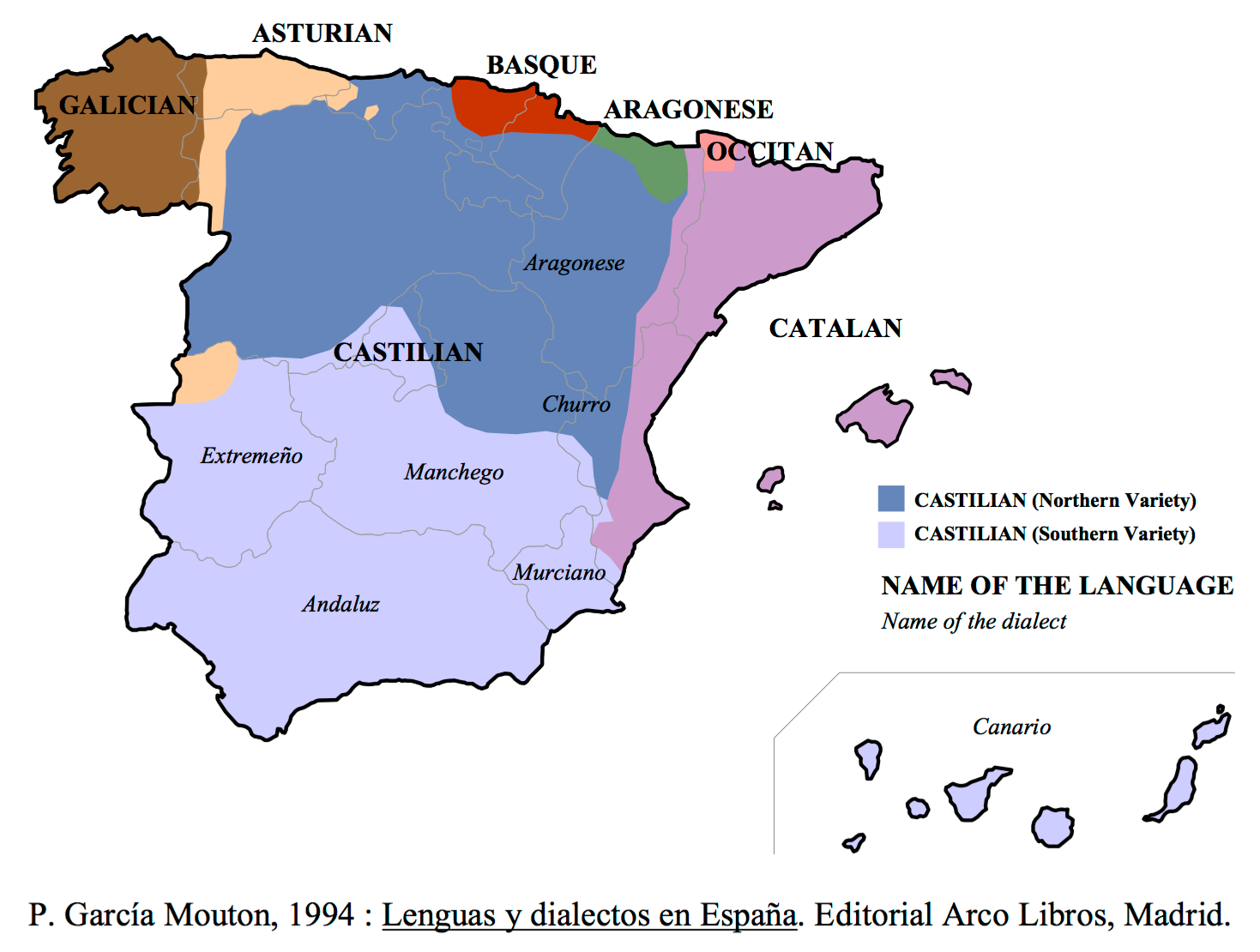 Linguistic Map Of Spain