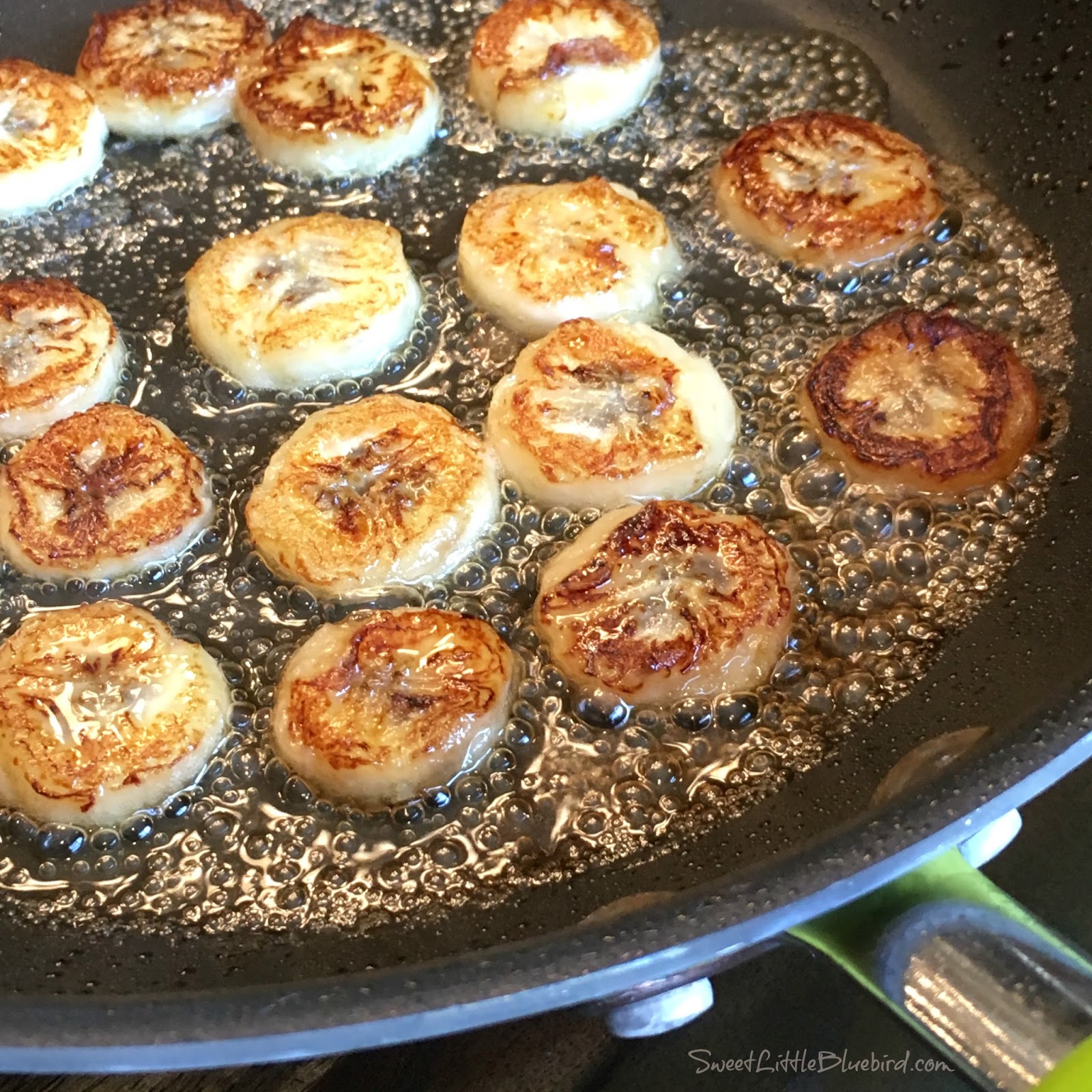 Pan "Fried" Honey & Cinnamon Bananas (Easy) Sweet Little Bluebird