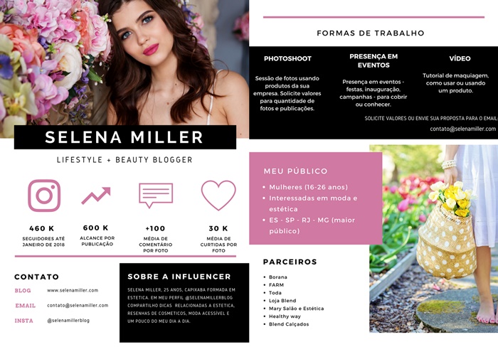 Mídia Kit Instagram Editável Mídia Kit Instagram Editável Grátis