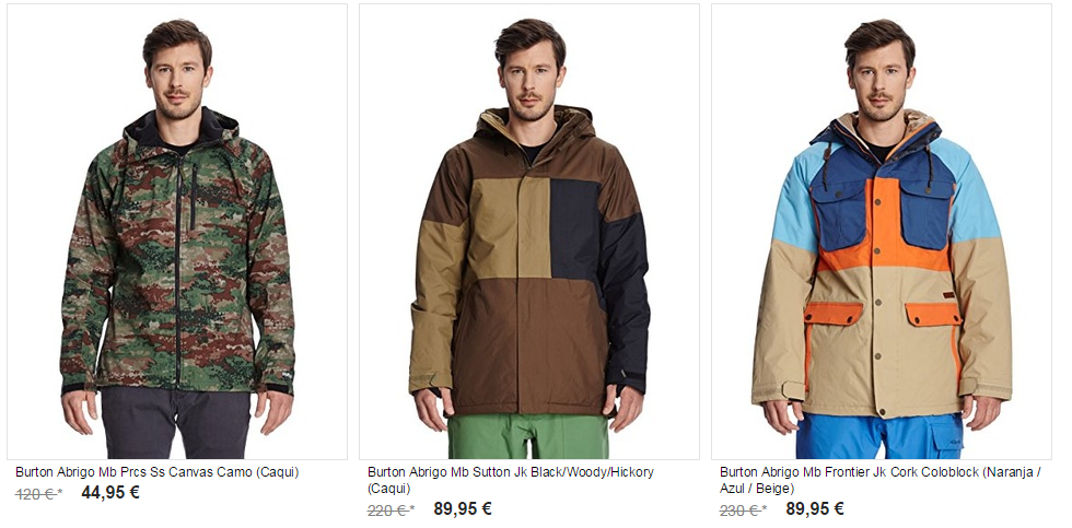 ropa barata de burton