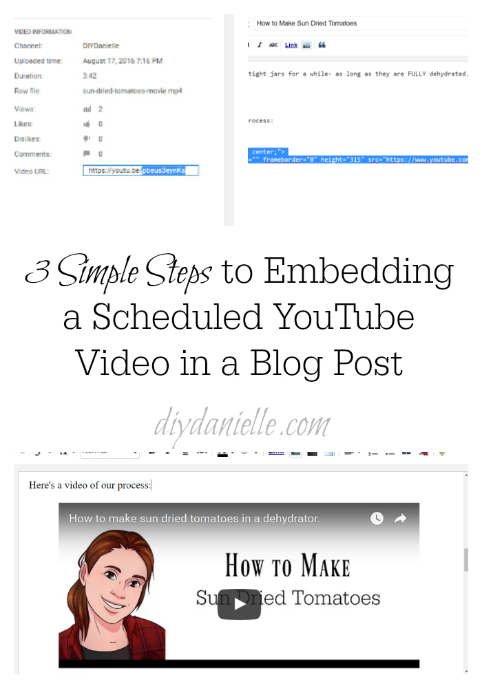 Tutorial: Embedding Scheduled YouTube Videos DIY Scheduling YouTube Videos and Embedding Them