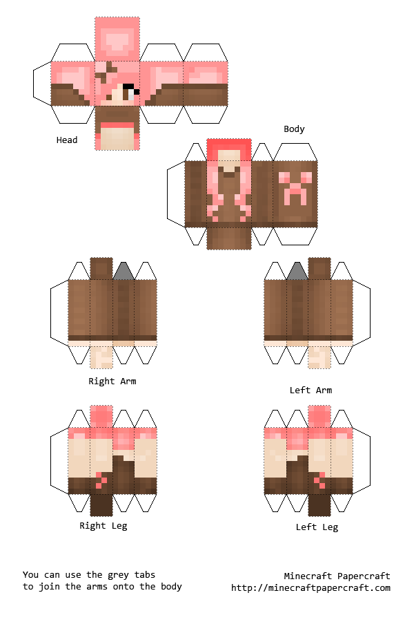 MineCraft PaperCraft Guide: Papercraft Skins