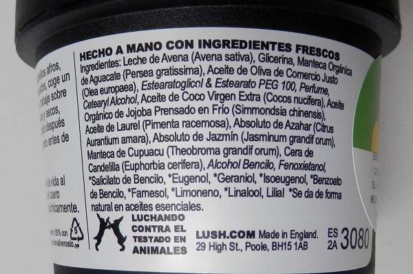 Lush R&B ingredientes