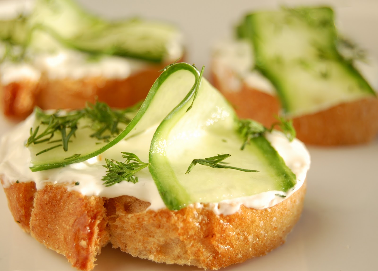 distance in days: Cucumber Dill Toasties
