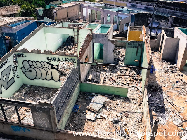 Demolishing of houses in Bangkok, Thailand