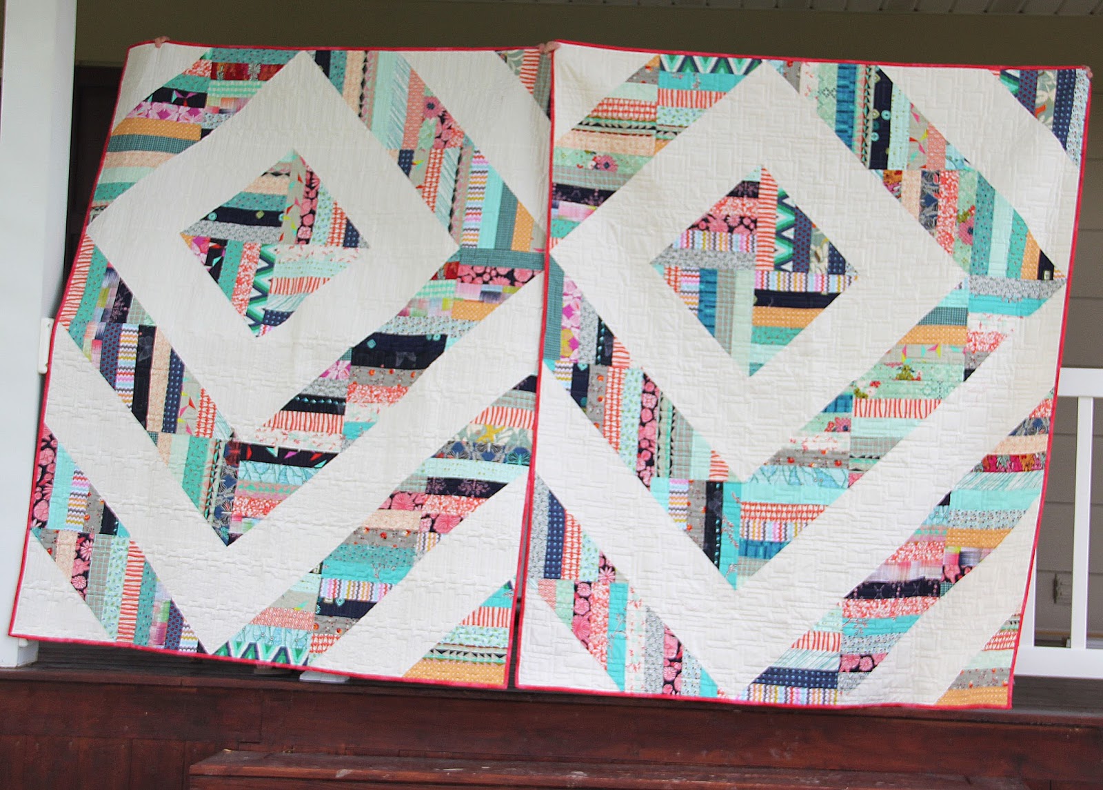 Girls In The Garden Twin Quilts Modern Barn Raising