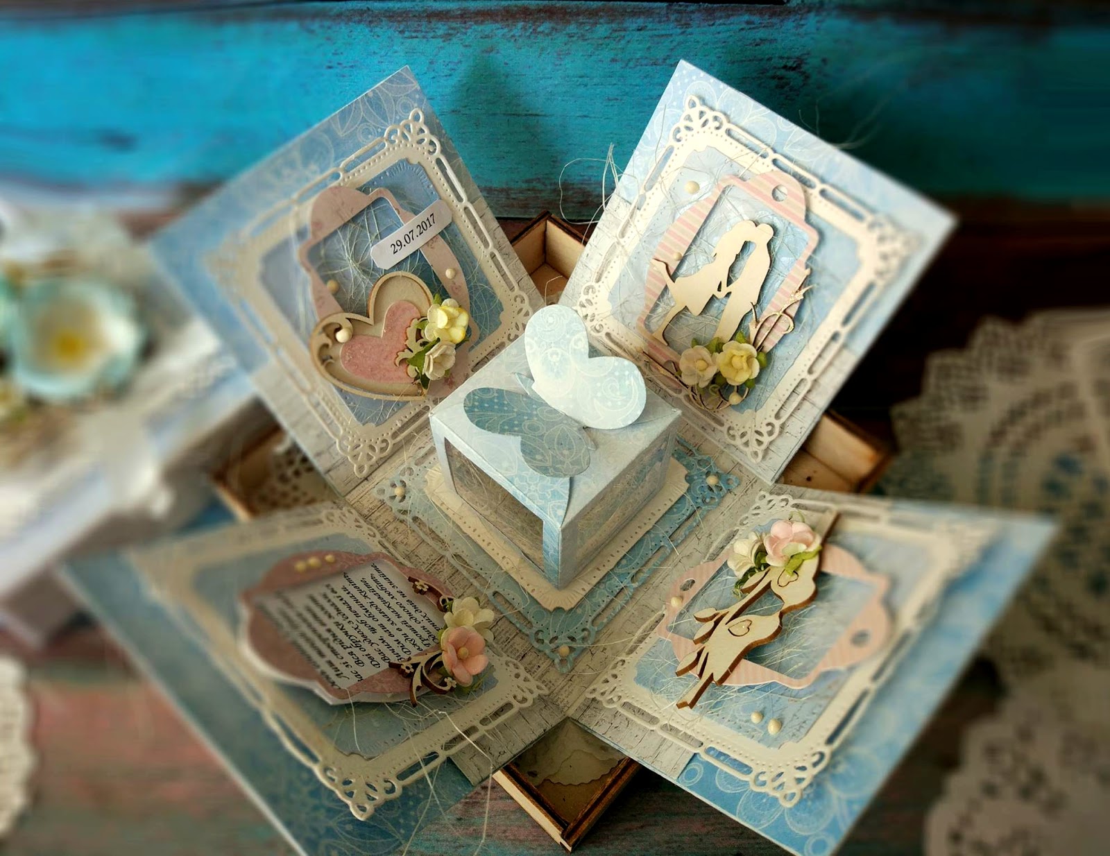 Адидин-скрапбукинг...: Свадебный Magic Box от Веры