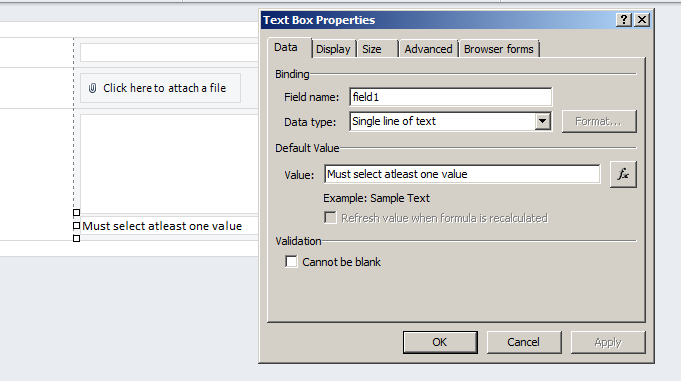 SharePoint Kings: Make Multi select list box required in InfoPath