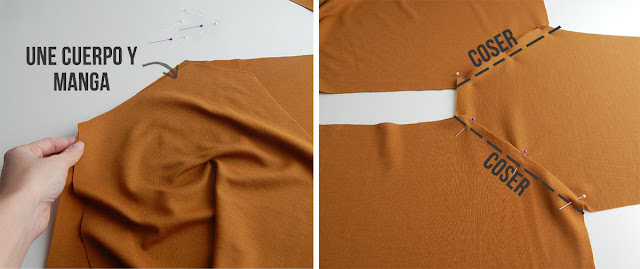 coser sudadera mangas ranglan