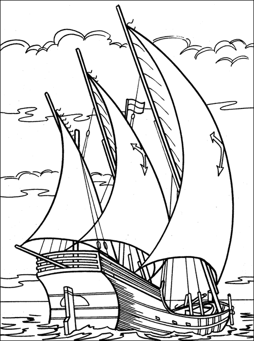tall ship coloring pages - photo #9