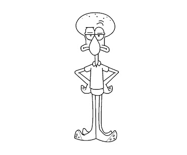 #5 Squidward Coloring Page