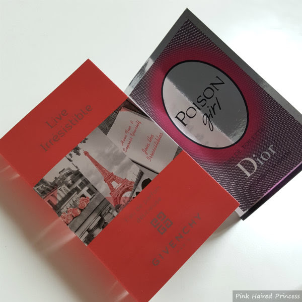 Givenchy Live Irresistible Delicieuse and Dior Poison Girl fragrance samples Givenchy Live Irresistible Delicieuse and Dior Poison Girl fragrance samples