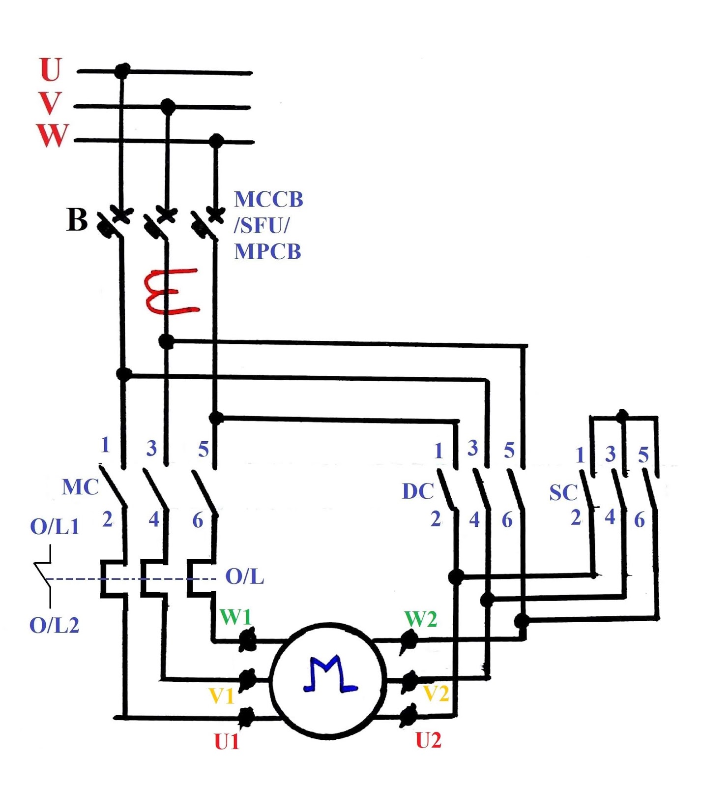 Simple Star Delta Wiring Diagram | Wiring Diagrams Nea