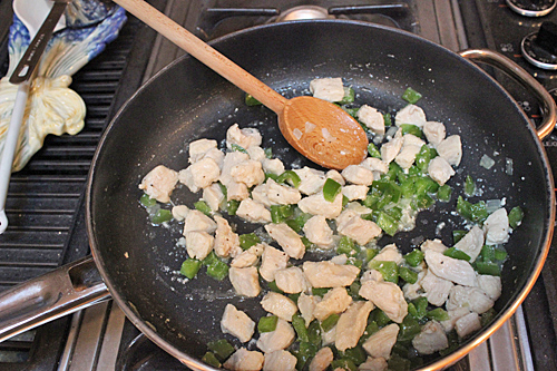 Authentic Italian Risotto with Chicken and Green Pepper