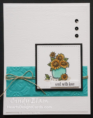 Heart's Delight Cards, Many Blessings, Sunflowers, Stampin' Up! Holiday 2018
